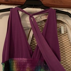 Purple and Tie Die Maxi Dress